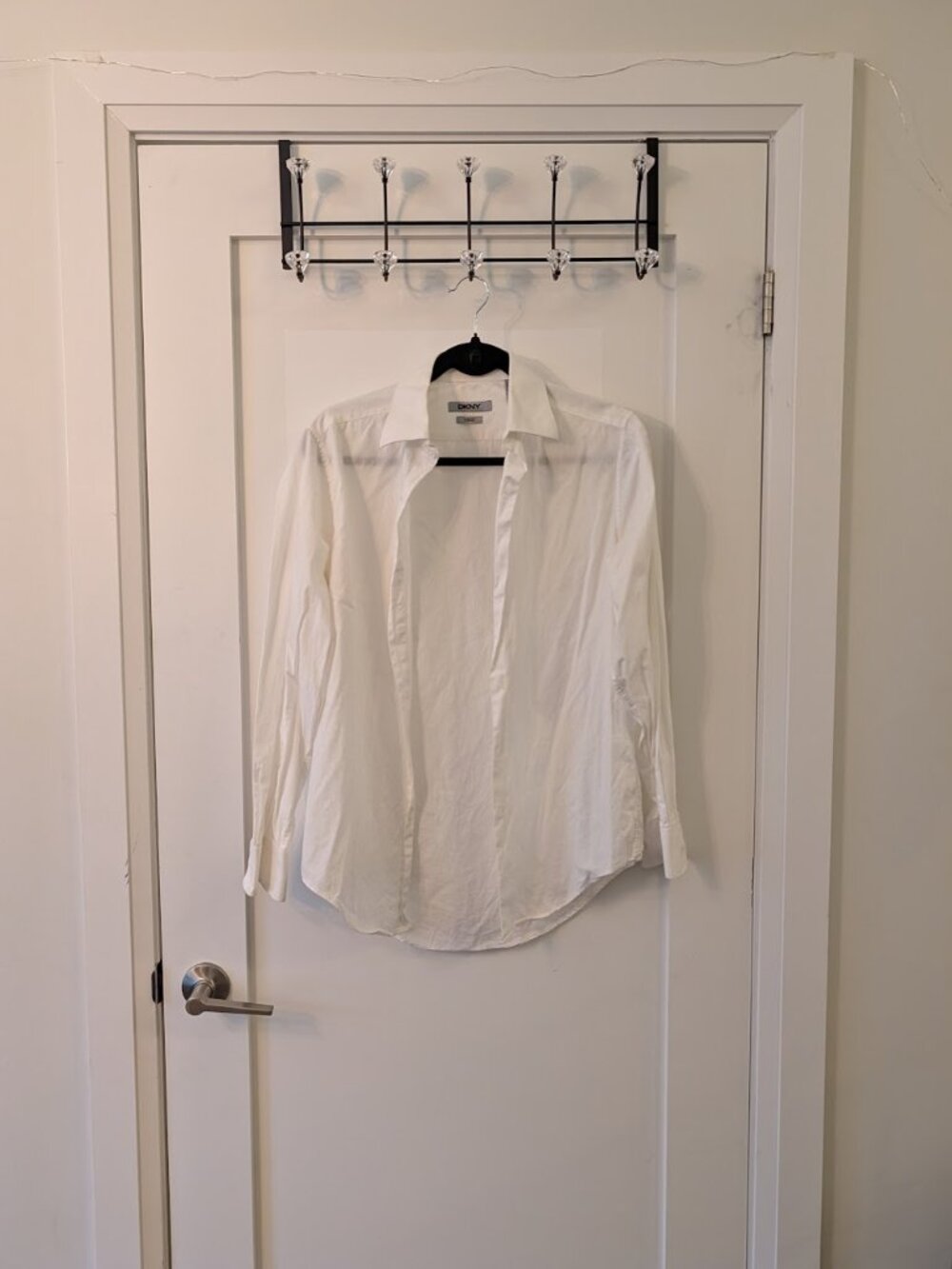 DKNY Men's White Slim Fit Dress Shirt 14.5 32-33 | Flaws